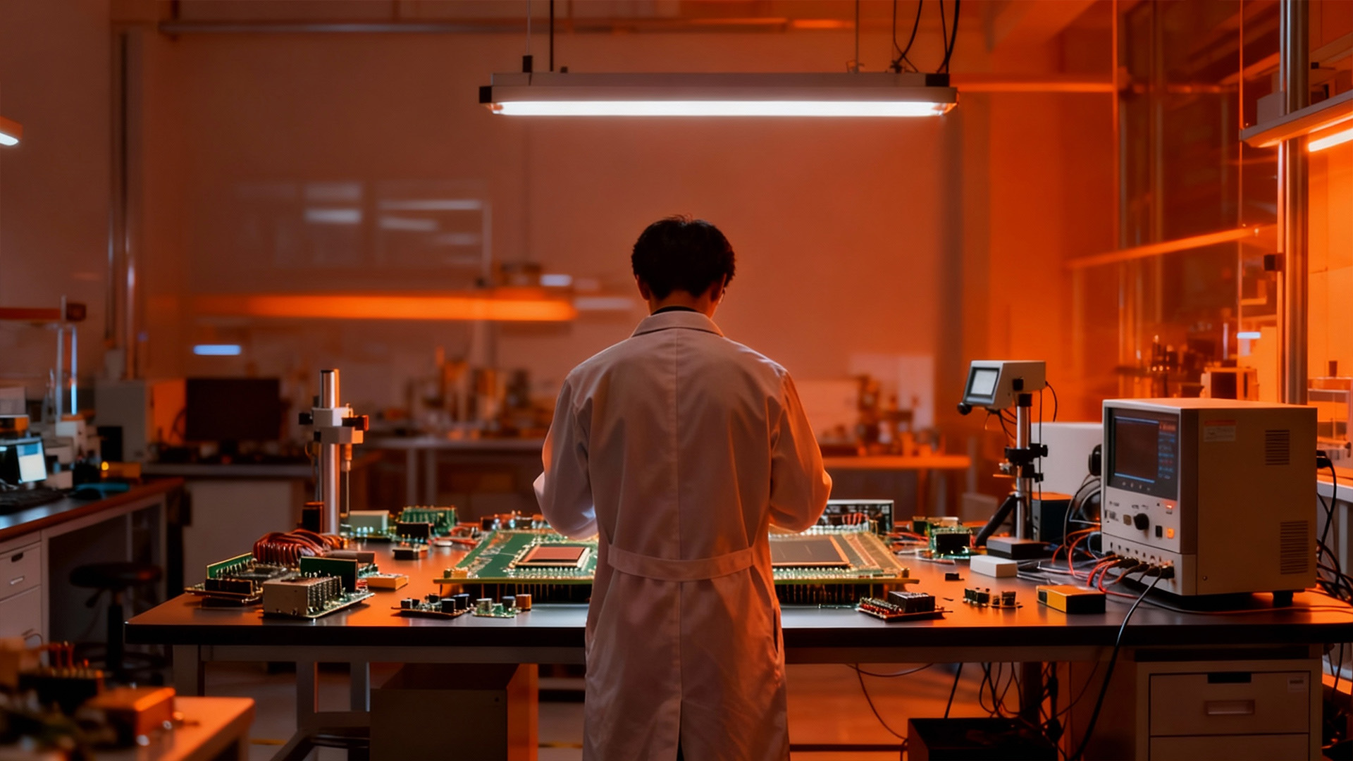 测试人员操作仪器